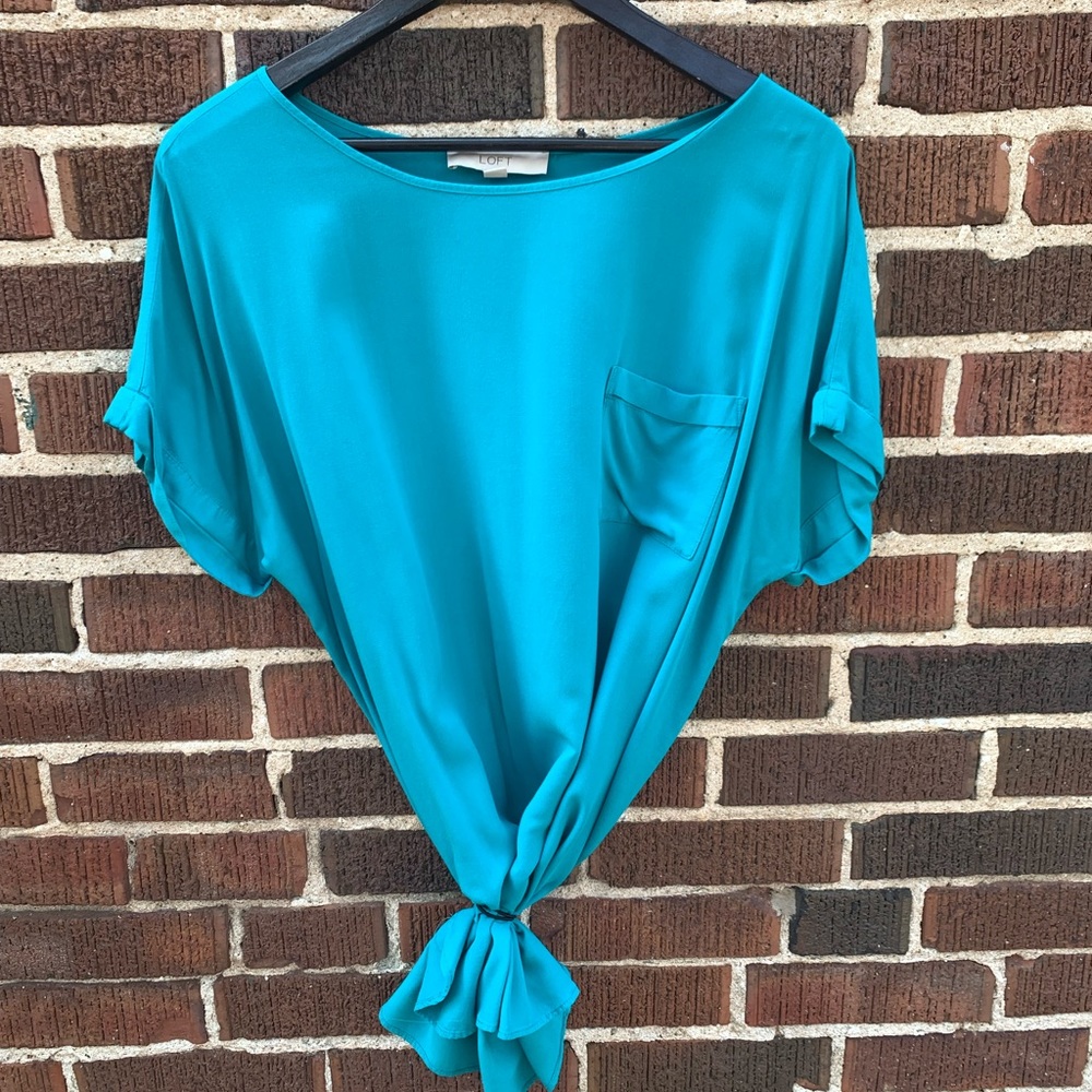 Ann Taylor Loft Teal Blouse.